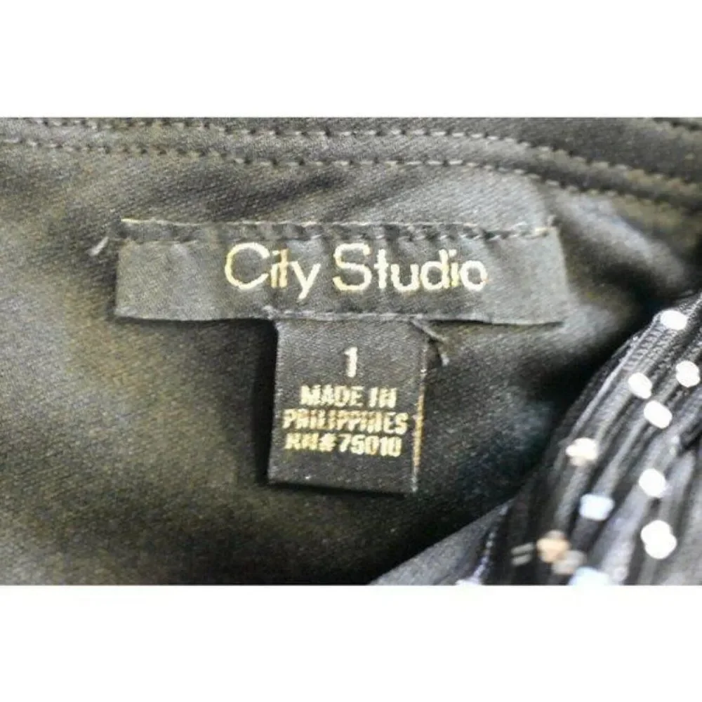 City Studio Juniors Rhinestone One-Shoulder Dress